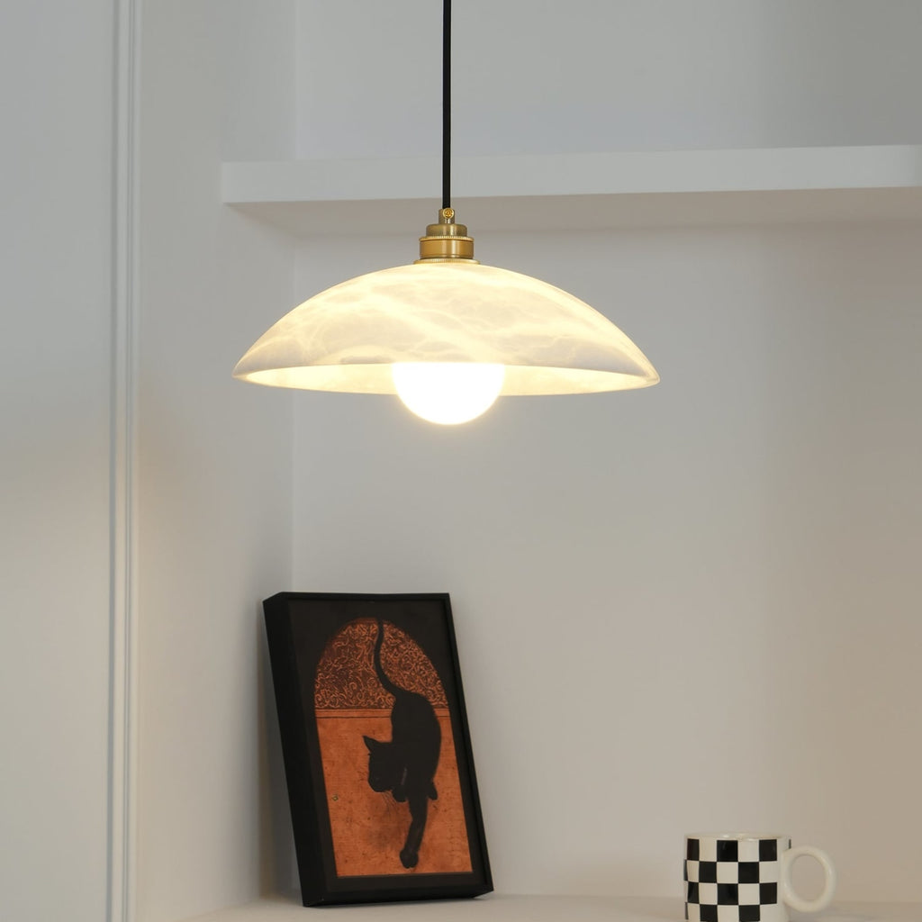 Modern Marble and Copper Pendant Light for Dining Room — Ashbury Home & Living