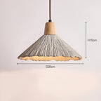 Cream Wabi-Sabi Cement Pendant Light With E27 LED Light