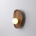 Modern Wood and Glass Wall Light for Living Room in Walnut & White — Ashbury Home & Living