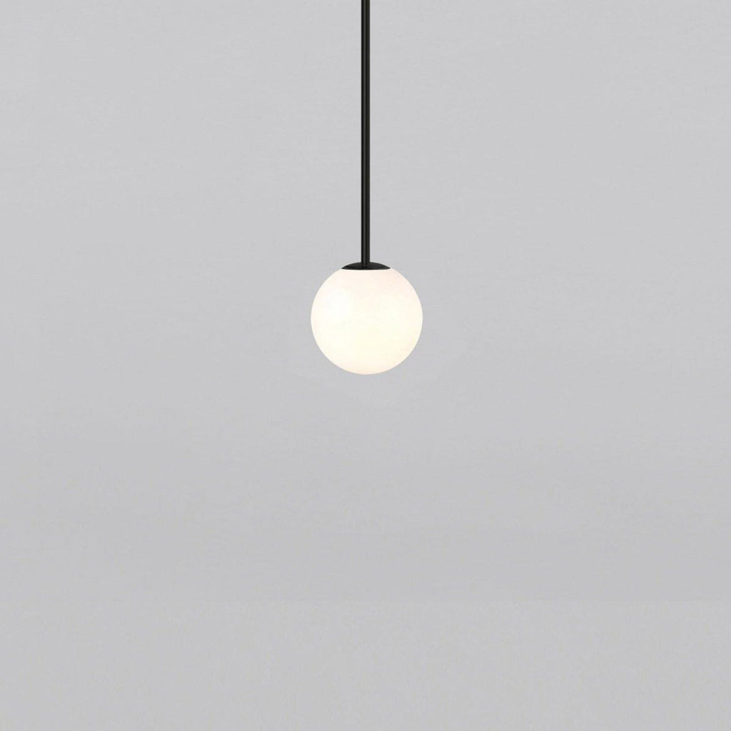 Modern Glass Pendant Light With Integrated LED for Dining Room in Black — Ashbury Home & Living