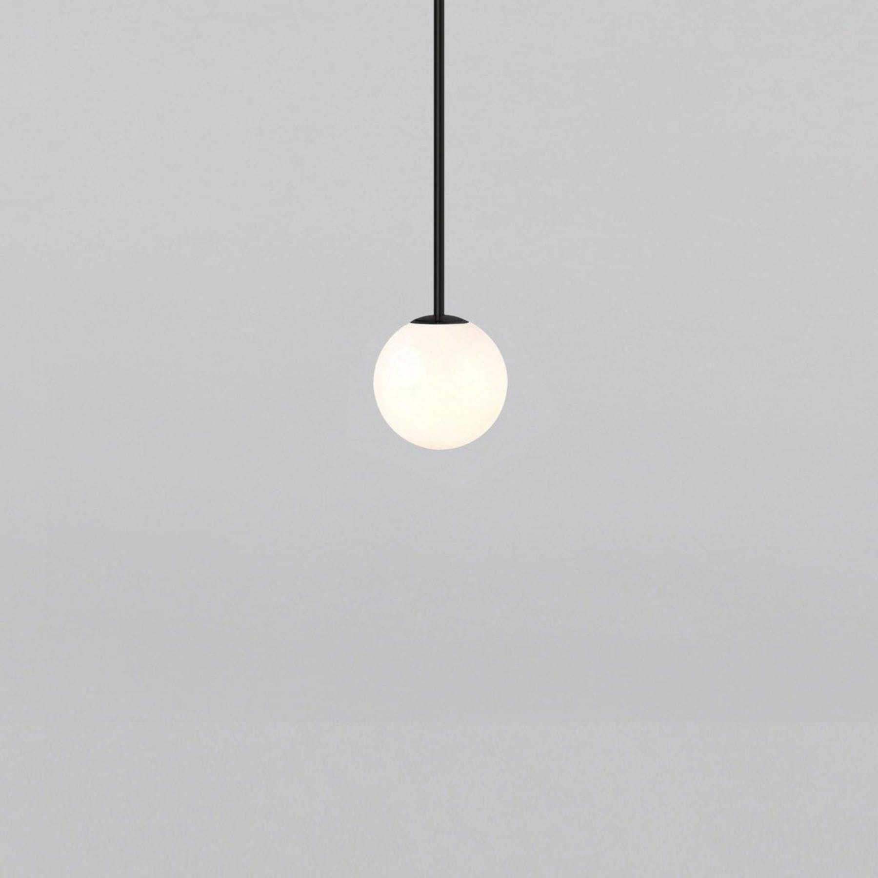 Modern Glass Pendant Light With Integrated LED for Dining Room in Black — Ashbury Home & Living
