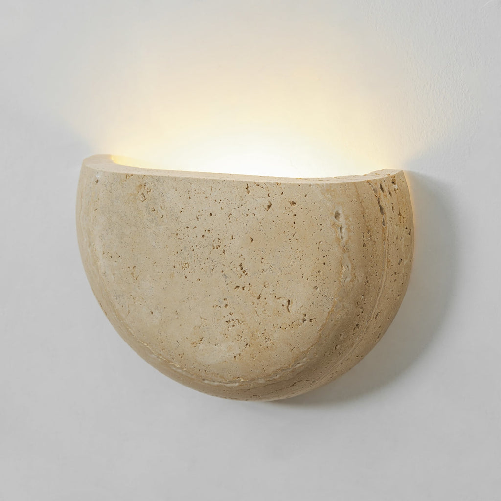 Modern Travertine Stone Wall Light for Living Room — Ashbury Home & Living