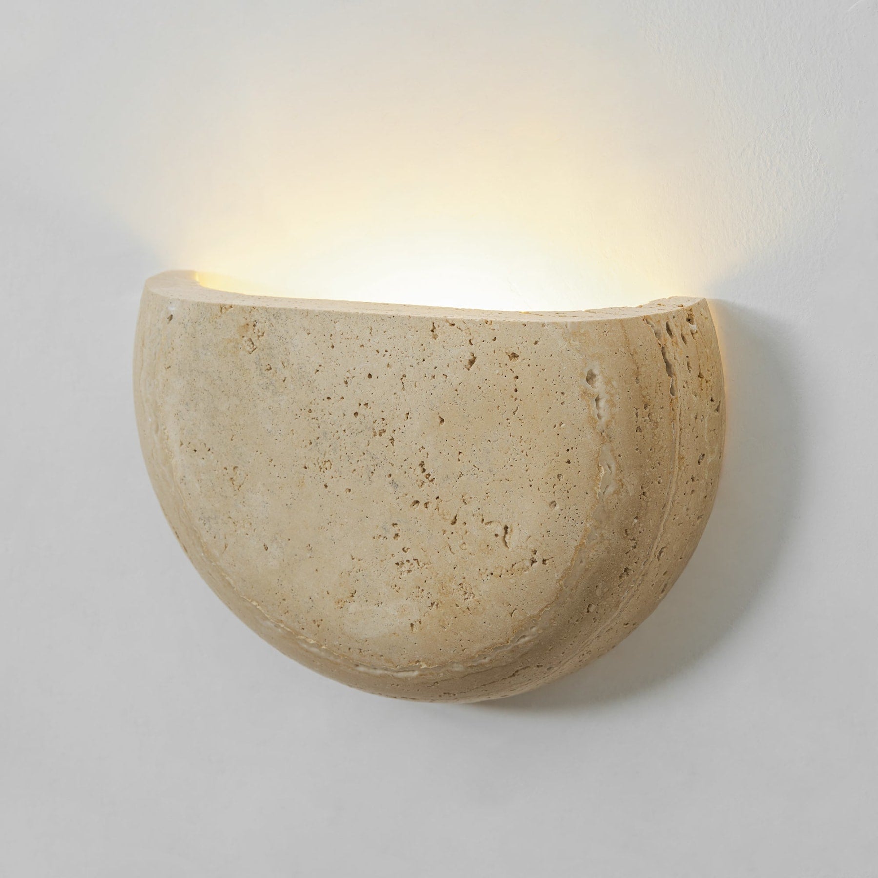 Modern Travertine Stone Wall Light for Living Room — Ashbury Home & Living