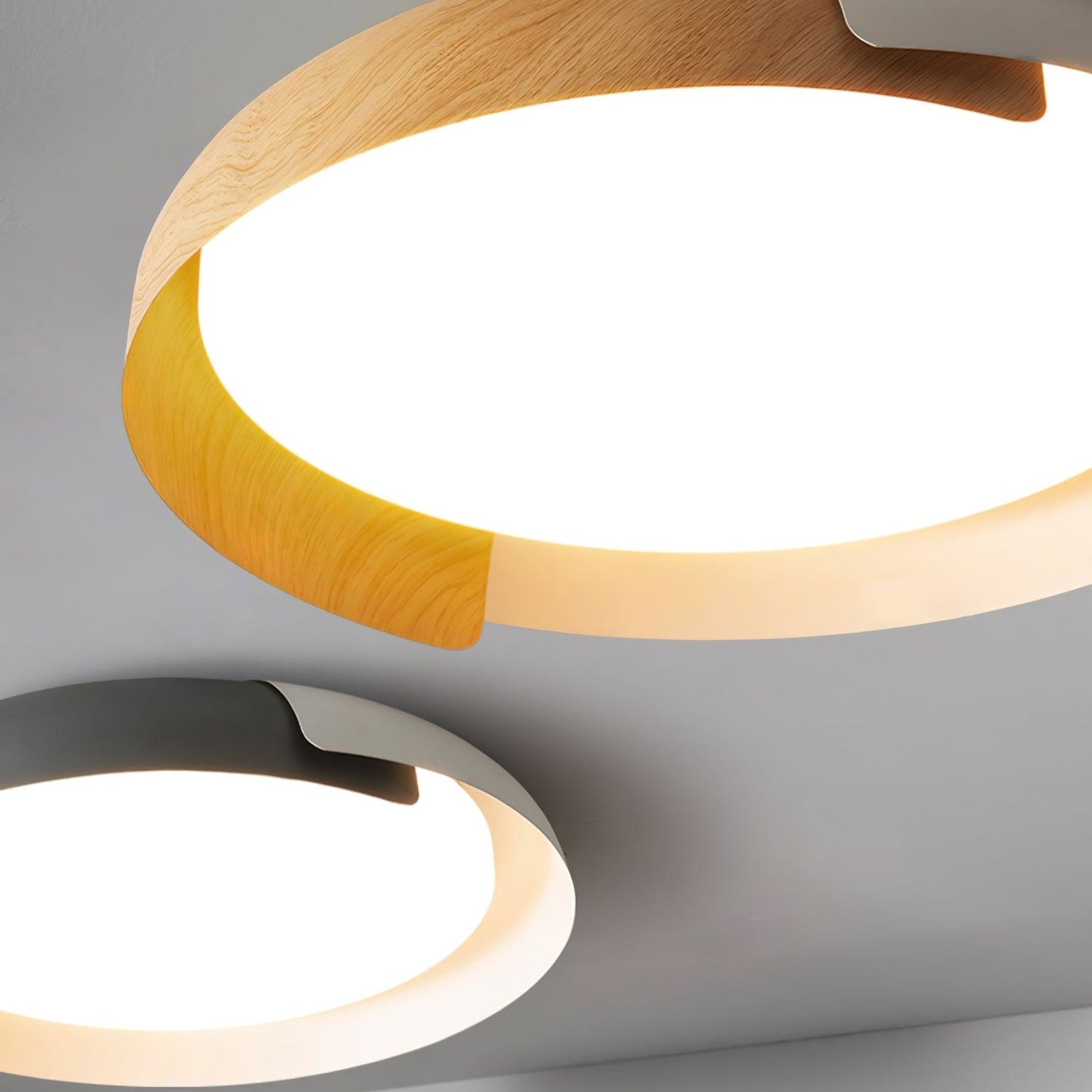 Modern Wood Flush Mount Ceiling Light for Living Room — Ashbury Home & Living