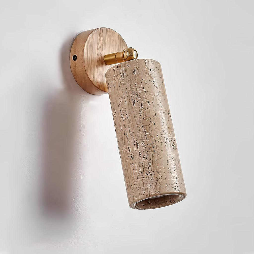 Modern Travertine Wall Light With Warm LED Glow — Ashbury Home & Living