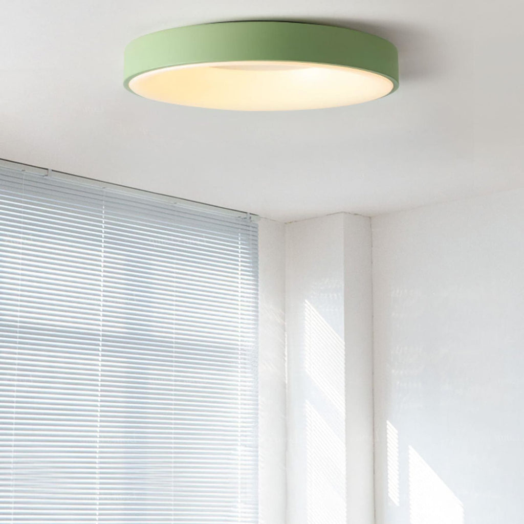 Modern Wrought Iron Flush Mount Ceiling Light With Tri-Colour LED Glow — Ashbury Home & Living
