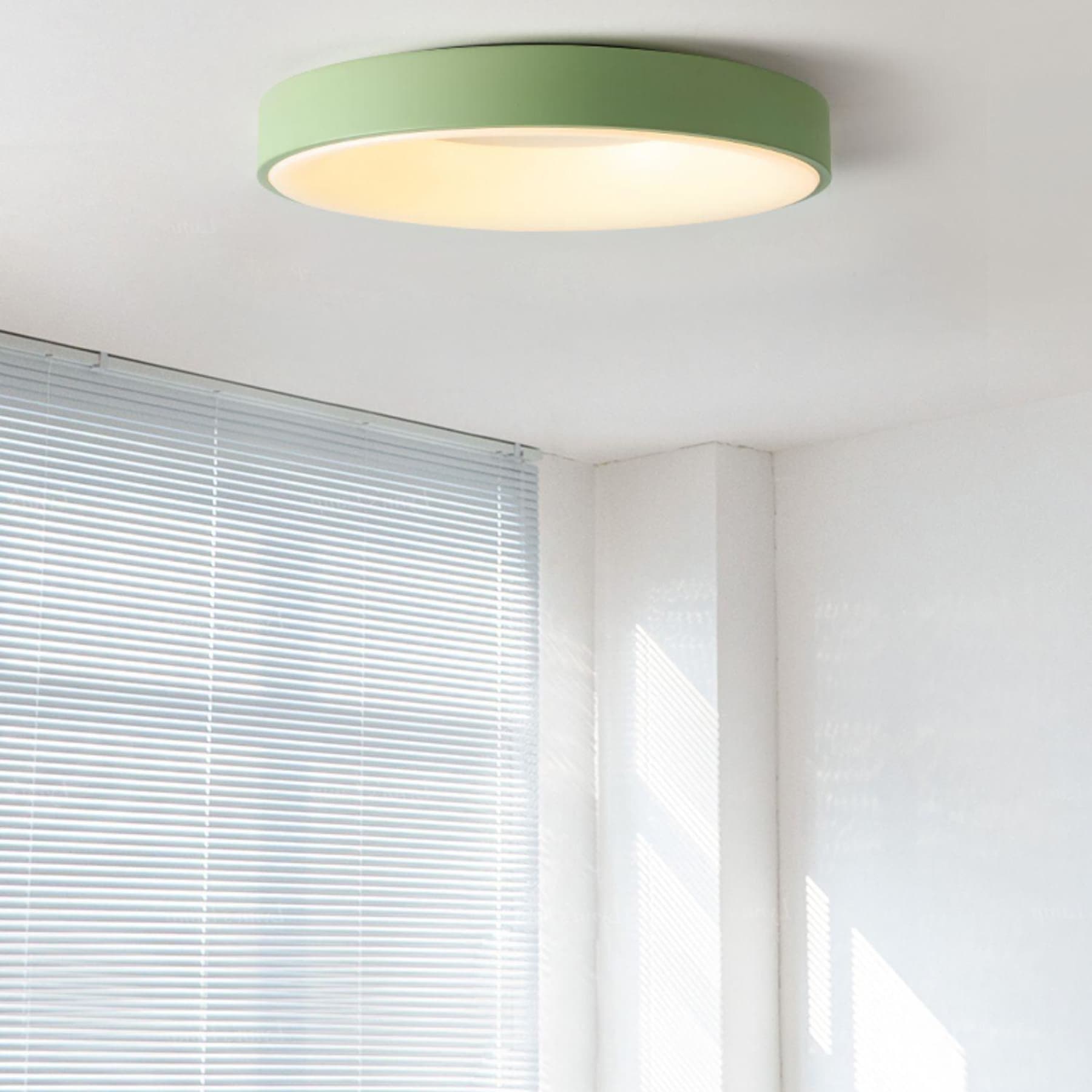 Modern Wrought Iron Flush Mount Ceiling Light With Tri-Colour LED Glow — Ashbury Home & Living