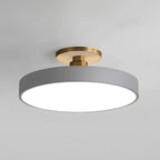 Modern Circular LED Flush Mount Ceiling Light With Iron Frame