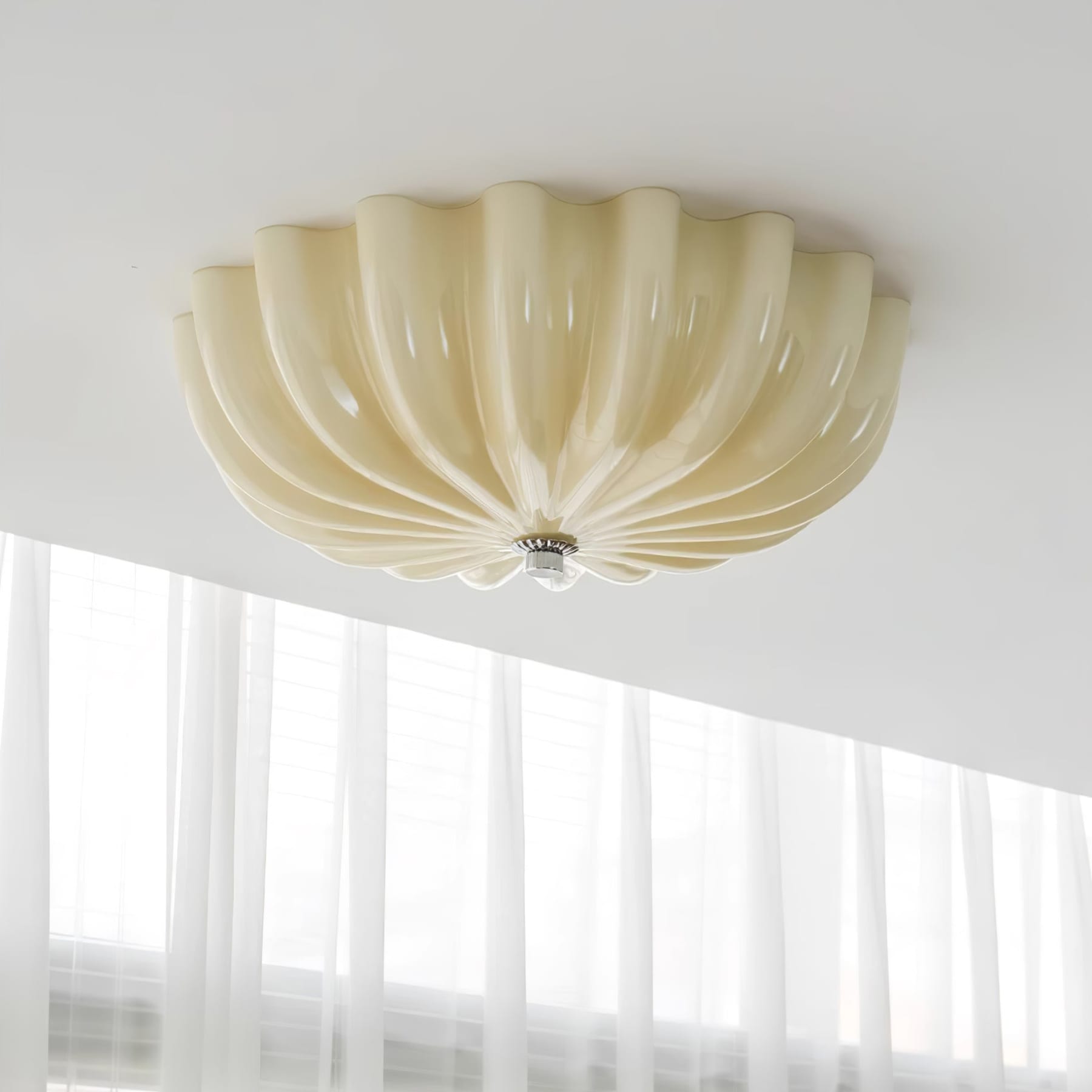 Vintage Glass Flush Mount Ceiling Light for Living Room — Ashbury Home & Living