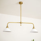 Modern Brass Pendant Light With Ceramic Shades for Dining Room — Ashbury Home & Living