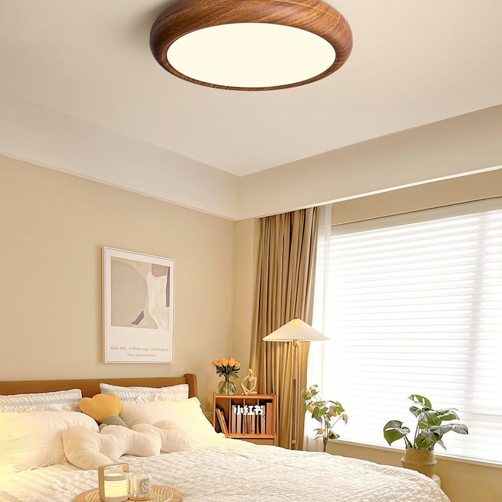 Scandinavian Wood Flush Mount Ceiling Light for Living Room — Ashbury Home & Living