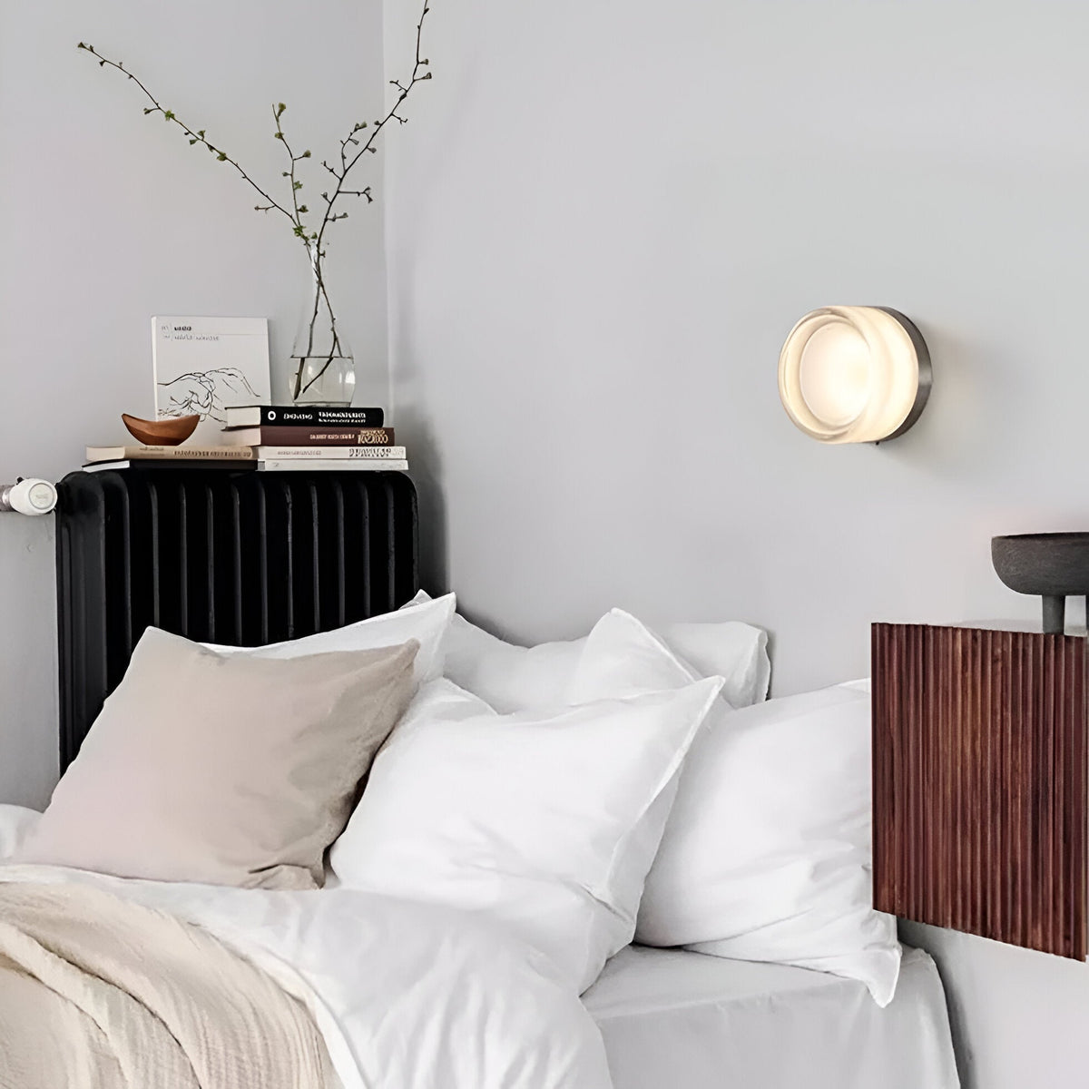 Modern Glass Wall Light With Adjustable LED Glow — Ashbury Home & Living