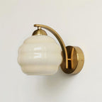 Contemporary Wrought Iron and Glass Wall Light With Warm LED Glow — Ashbury Home & Living
