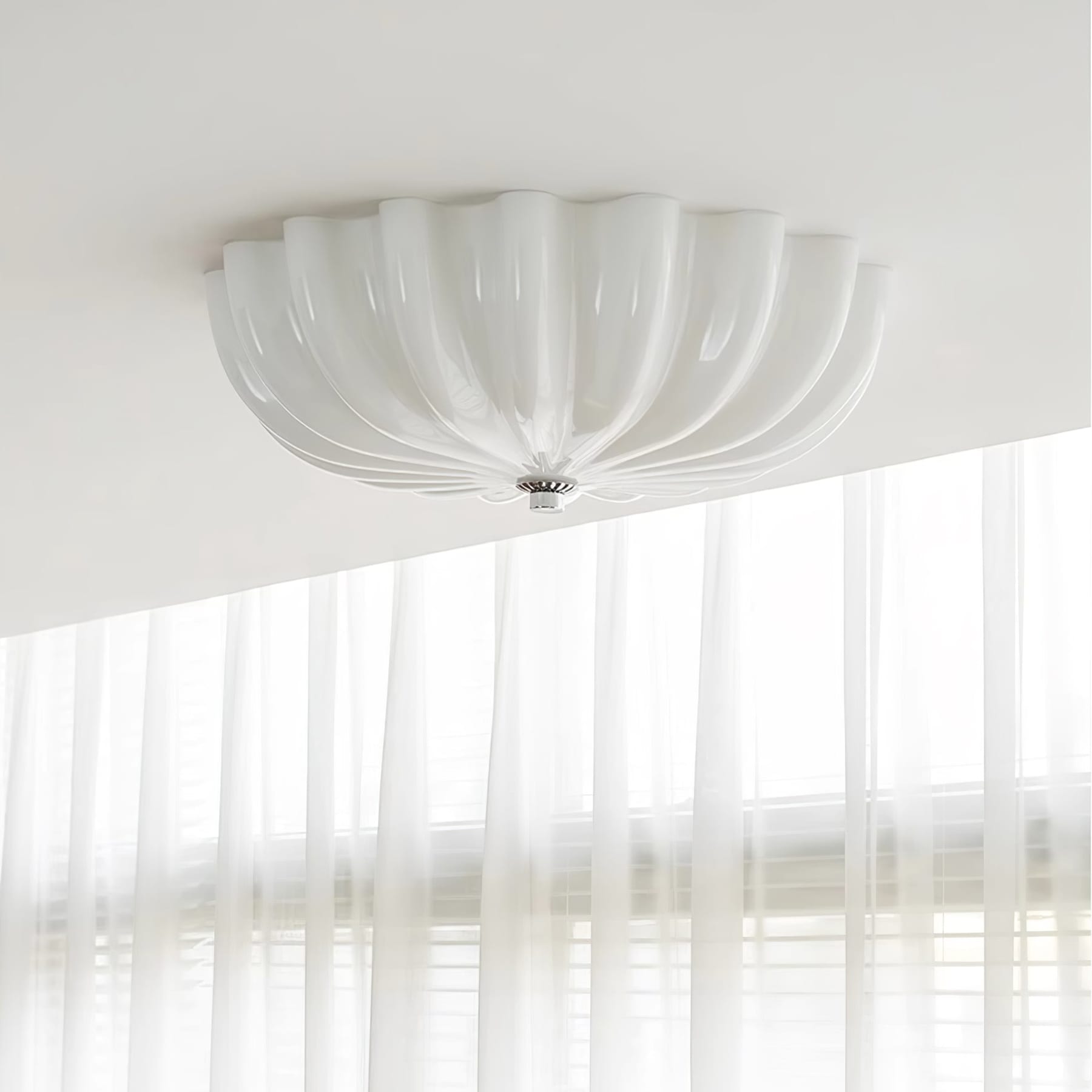Vintage Glass Flush Mount Ceiling Light for Living Room — Ashbury Home & Living