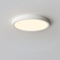 Minimalist Iron Flush Mount Ceiling Light With Slim Low-Profile Design in White — Ashbury Home & Living
