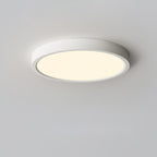 Minimalist Iron Flush Mount Ceiling Light With Slim Low-Profile Design in White — Ashbury Home & Living
