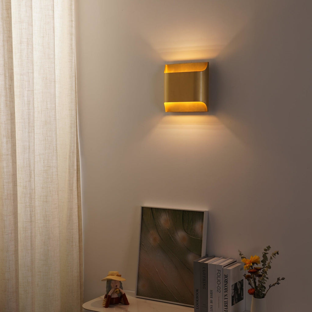 Modern Brass Wall Light With Warm LED Glow for Living Room — Ashbury Home & Living
