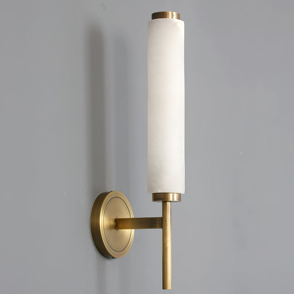 Modern Metal and Faux Alabaster Wall Light for Living Room — Ashbury Home & Living