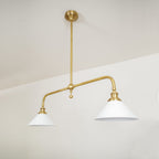 Modern Brass Pendant Light With Ceramic Shades for Dining Room — Ashbury Home & Living