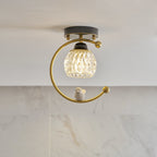 Contemporary Solid Brass Flush Mount Ceiling Light — Ashbury Home & Living