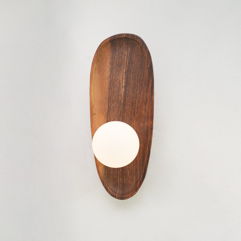 Modern Wood and Glass Wall Light for Living Room — Ashbury Home & Living