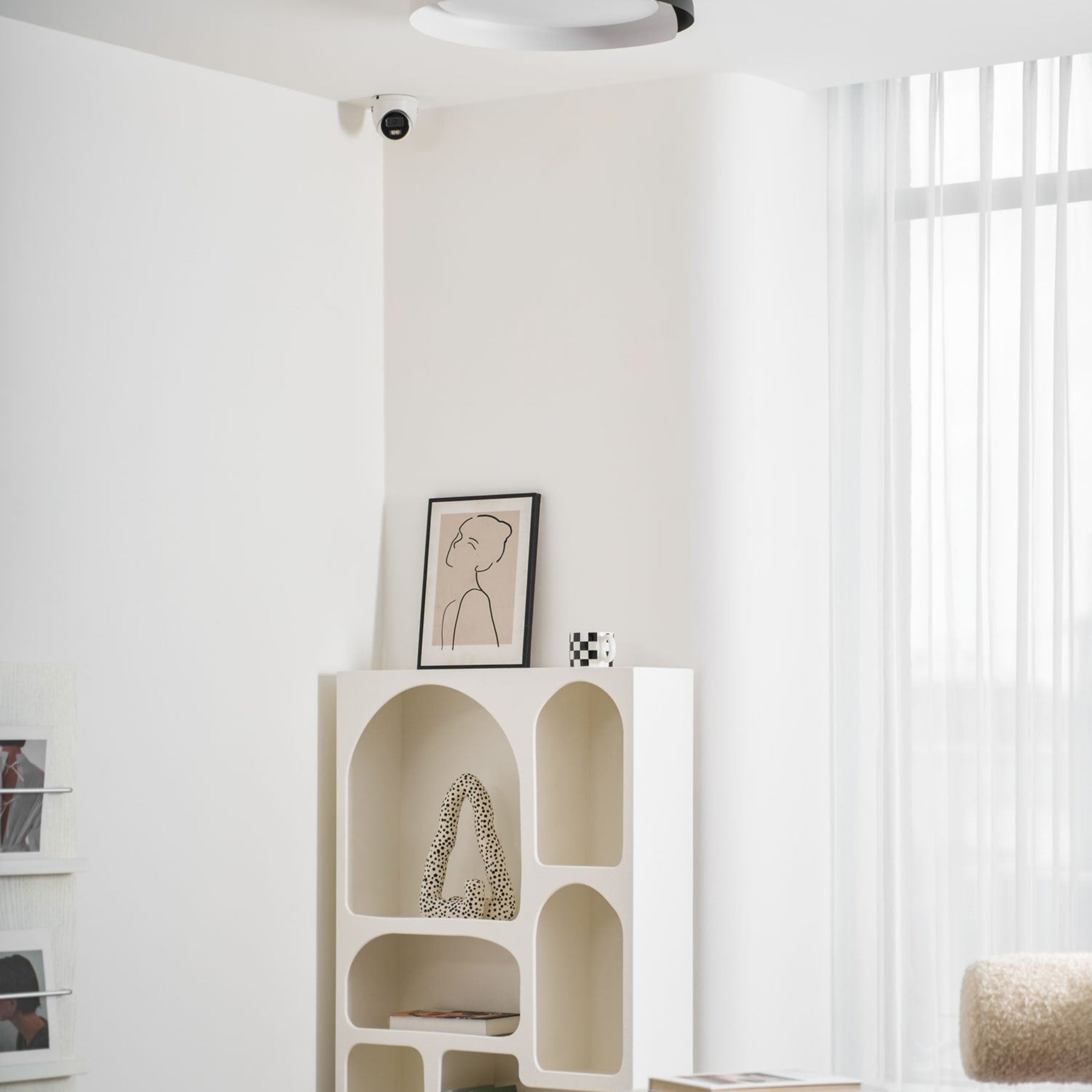Modern Wood Flush Mount Ceiling Light for Living Room — Ashbury Home & Living