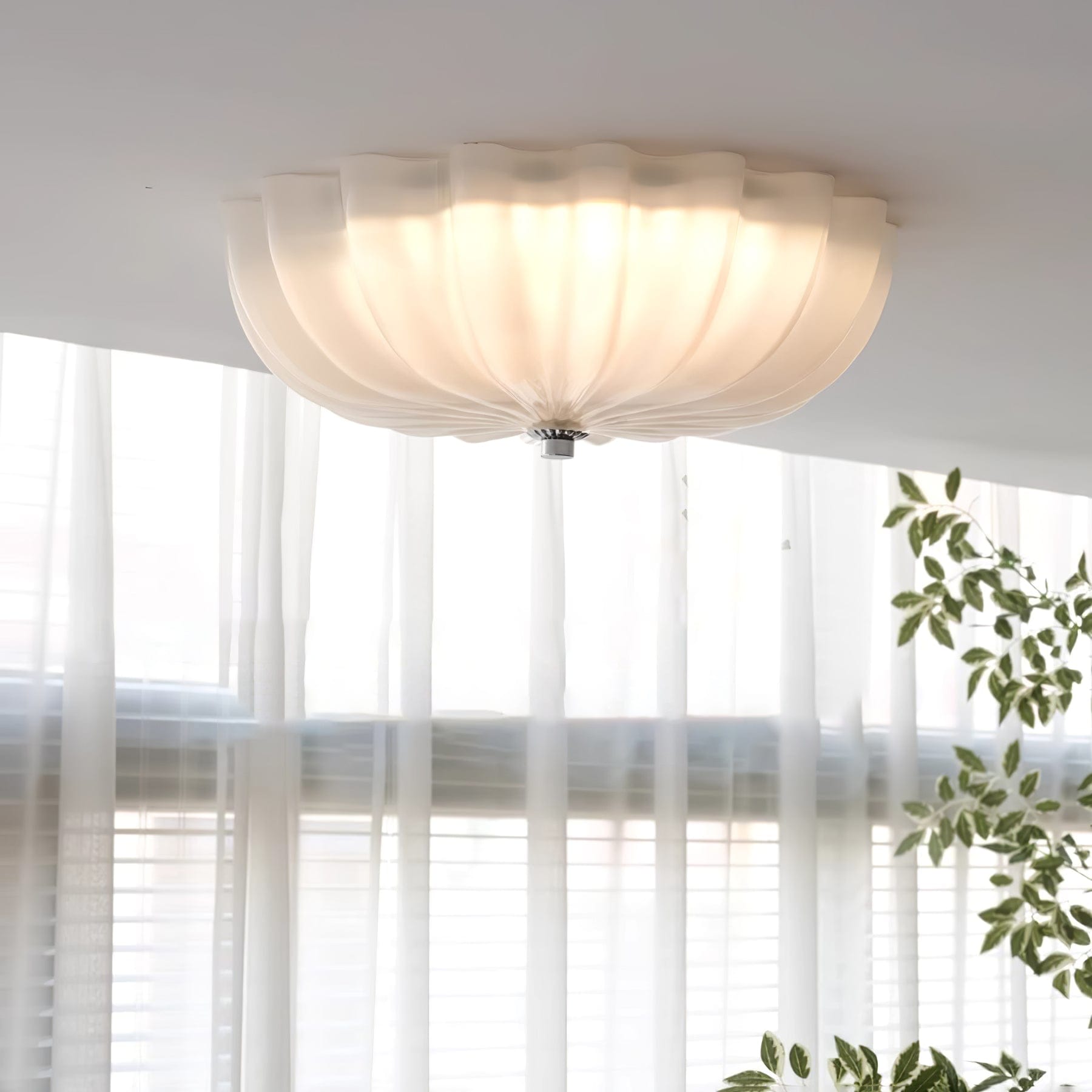 Vintage Glass Flush Mount Ceiling Light for Living Room — Ashbury Home & Living