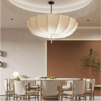 Modern Fabric Pendant Light With Drum Shade
