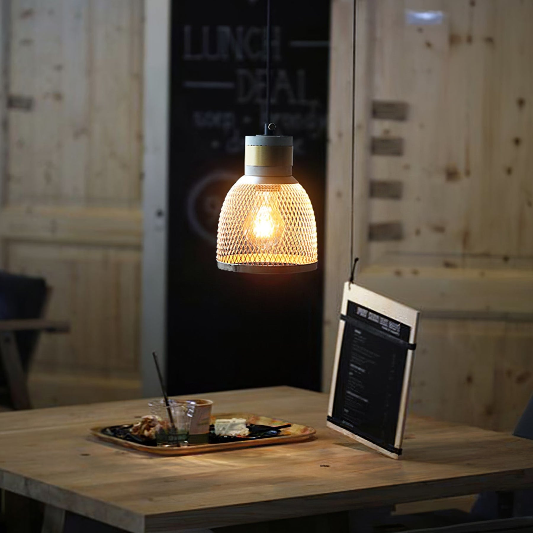 Industrial Concrete Pendant Light With Warm LED Glow — Ashbury Home & Living
