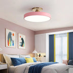 Modern Circular LED Flush Mount Ceiling Light With Iron Frame