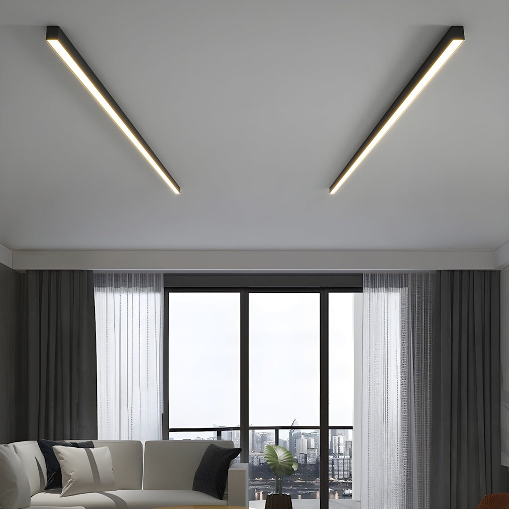 Minimalist Linear Metal Ceiling Light for Living Room — Ashbury Home & Living