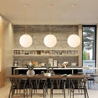 Globe Glass Pendant Light With Adjustable Cord