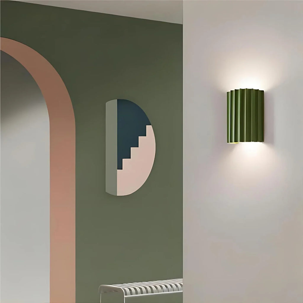 Nordic Resin Plaster Shade Wall Light With Up And Down Glow