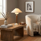 Modern Wood Table Lamp With Fabric Shade for Living Room — Ashbury Home & Living