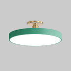 Modern Circular LED Flush Mount Ceiling Light With Iron Frame