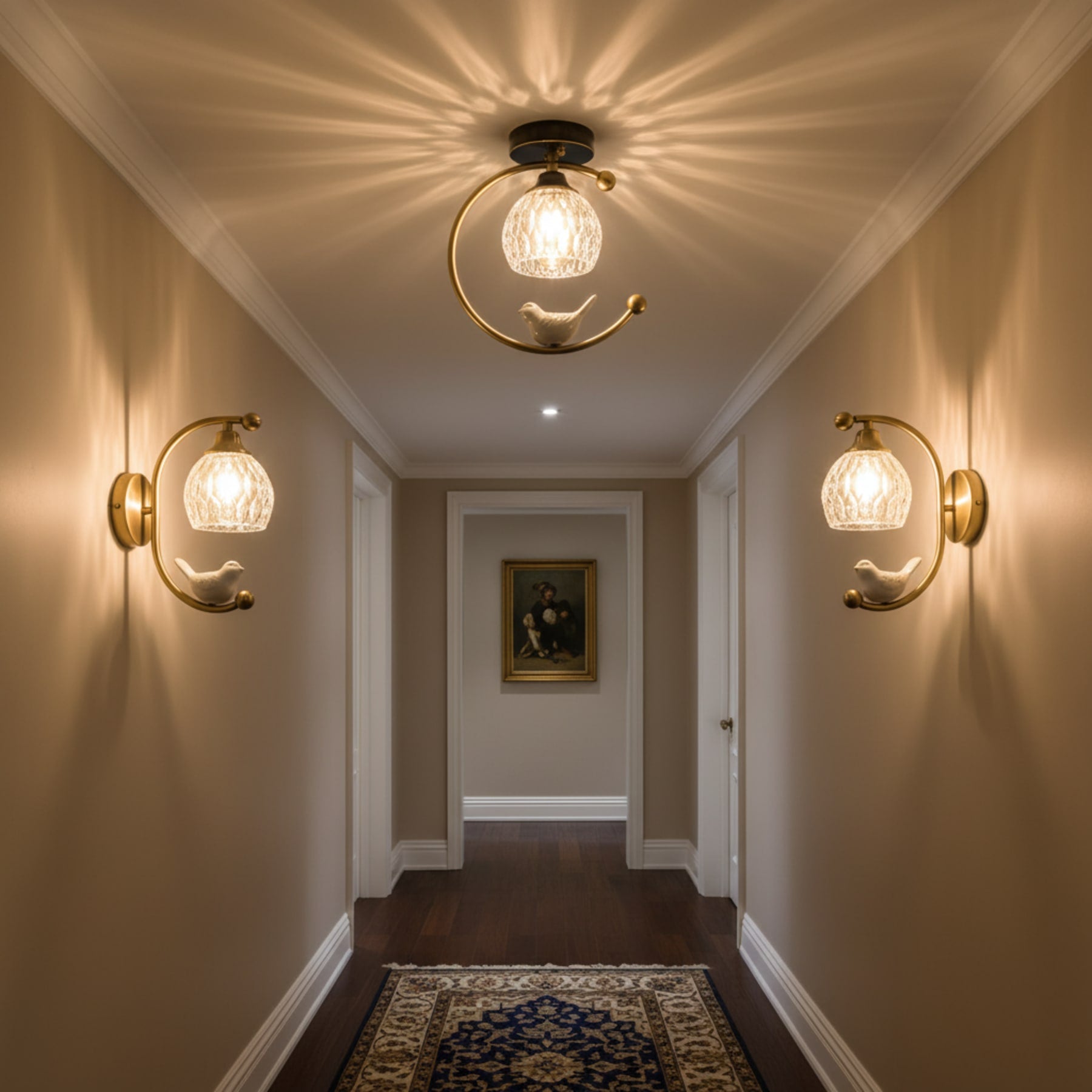 Contemporary Solid Brass Flush Mount Ceiling Light — Ashbury Home & Living