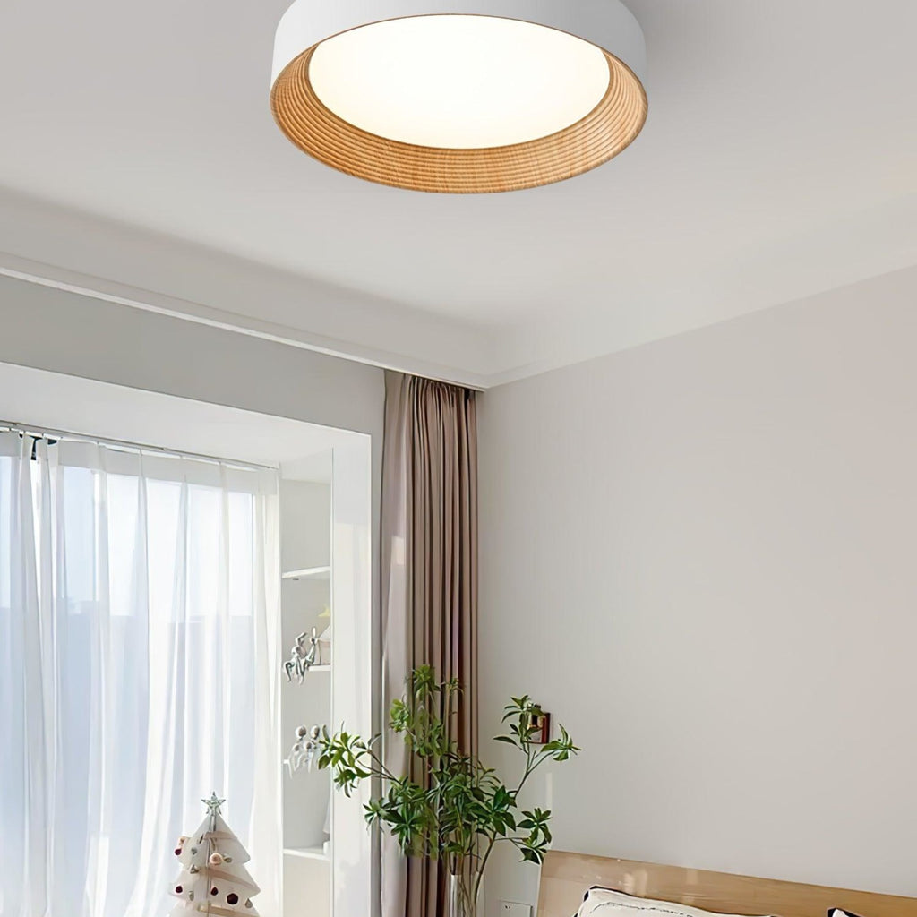 Scandinavian Wood Flush Mount Ceiling Light for Living Room — Ashbury Home & Living