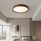 Scandinavian Wood Flush Mount Ceiling Light With Slim Low-Profile Design — Ashbury Home & Living