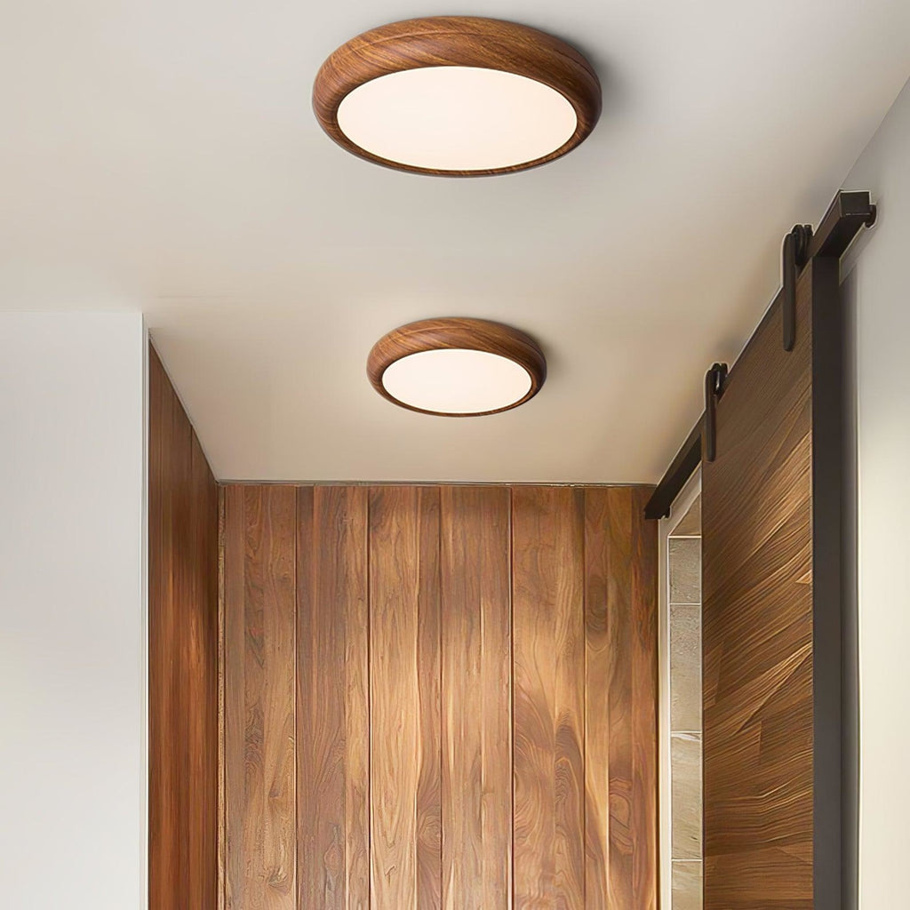 Scandinavian Wood Flush Mount Ceiling Light for Living Room — Ashbury Home & Living