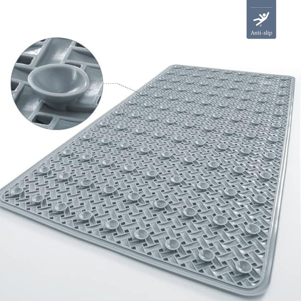 Non-Slip Bathtub Mat with Suction Cups Quick Drying Rubber Bath Mat Anti-Slip Shower Mat for Bathtub Safety for Elderly and Children
