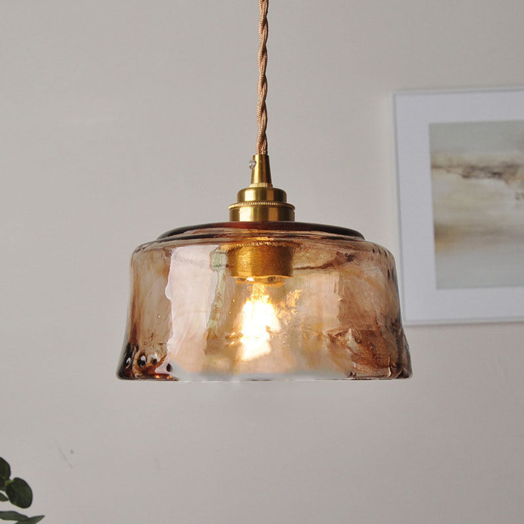 Modern Glass Pendant Light With Warm LED Glow — Ashbury Home & Living