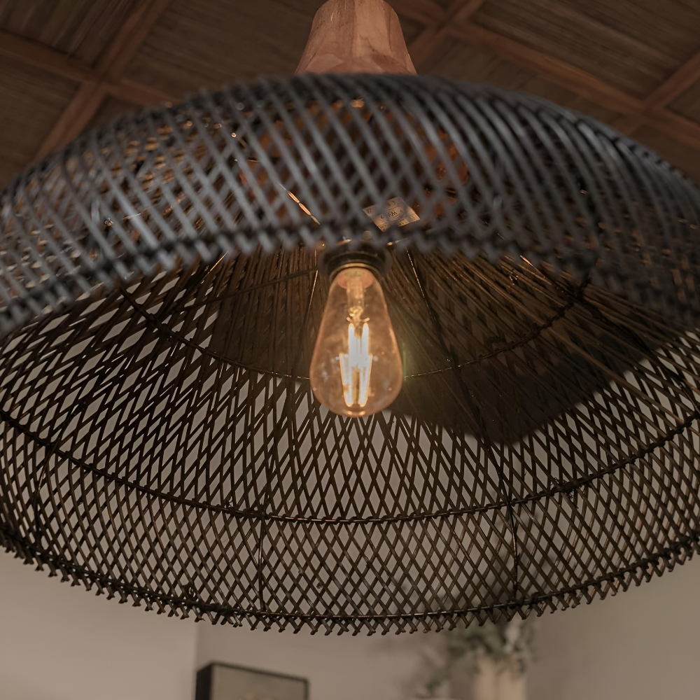 Bohemian Rattan Pendant Lights With Woven Shade