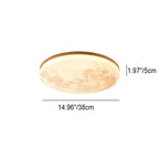 Modern Wood Flush Mount Ceiling Light With Solid Wood Trim — Ashbury Home & Living