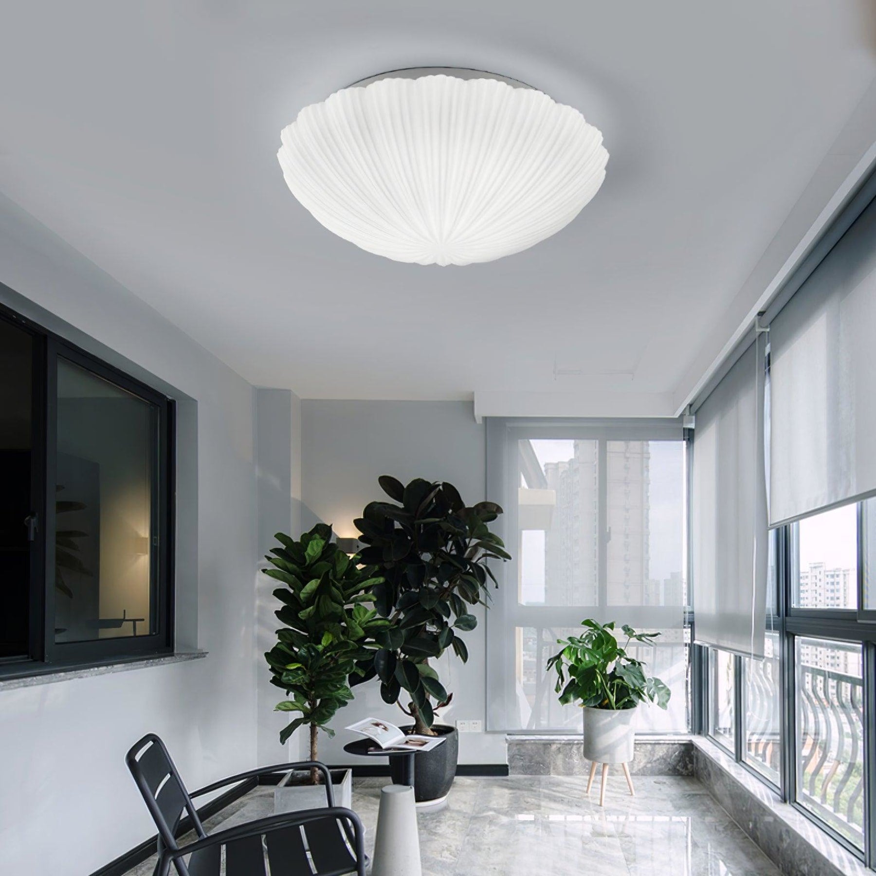 Modern Glass Flush Mount Ceiling Light — Ashbury Home & Living