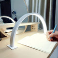 Crescent Moon LED Desk Lamp Adjustable Brightness and Colour Temperature Metal Arch Lamp USB Powered Light for Home Office | Study and Nail Art
