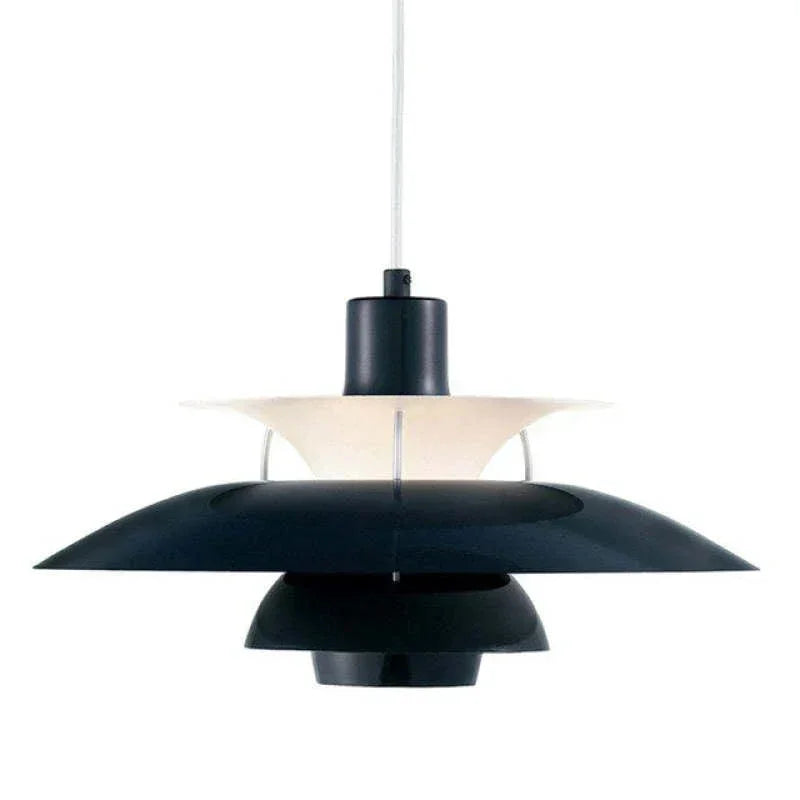 Scandinavian Metal Pendant Light With Adjustable Angle for Dining Room in Pure Black — Ashbury Home & Living