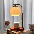 Modern Wood And Glass Table Lamp With Warm LED Glow — Ashbury Home & Living