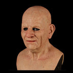 Realistic Old Man Mask Latex Halloween Mask for Adults Full Head Creepy Face Mask with Movable Mouth for Fancy Dress | Cosplay and Parties
