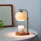 Modern Wood And Glass Table Lamp With Warm LED Glow — Ashbury Home & Living