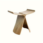 Butterfly Stool Solid Wood Bentwood Stool Mid-Century Design Armless Wooden Seat and Side Table for Living Room | Entrance and Bedroom
